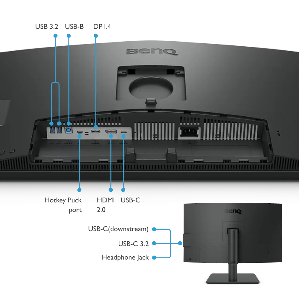 BenQ 27" LED Monitor UHD IPS Panel 4K With HDMI | DP | USB-C | Speaker (PD2706U) view 6